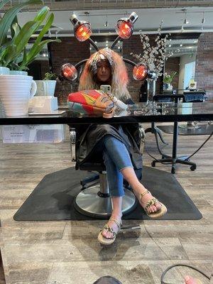 Making my blonde more subtle.