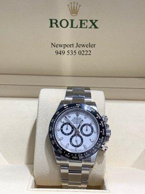 Preowned Brand New Never used Rolex Daytona.