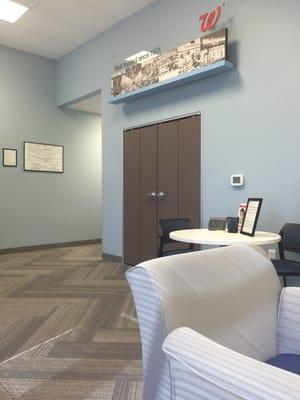 The patient waiting area