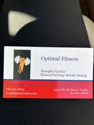 Business name and address with contact number