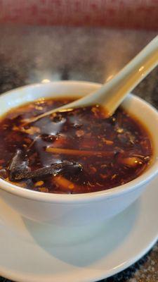Cup of Hot & Sour Soup W/lunch special $11 w/entree