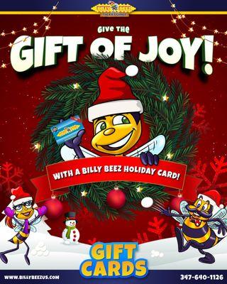 Give the gift of joy with a Billy Beez Gift Card.