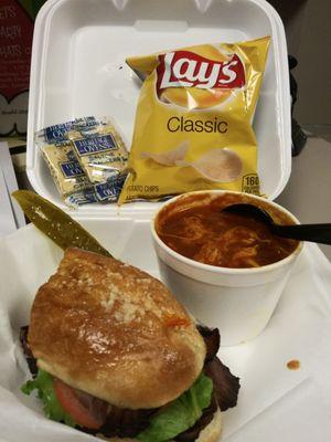 (Downtown Duo $7.49) Union Jack sandwich and chili