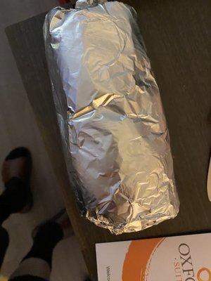 Burrito size big, quality so so.