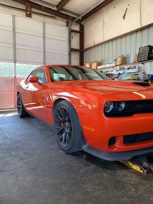 One of my favorite details! 2015 dodge HELLCAT! I did a full paint correction and detail for my loyal customer!