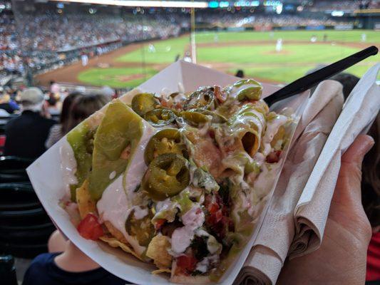 Bean nachos. $10.50.