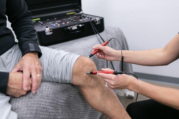 Electro-Equiscope Therapy (microcurrent Therapy) for pain relief and accelerated healing. Electrically normalizing cells.