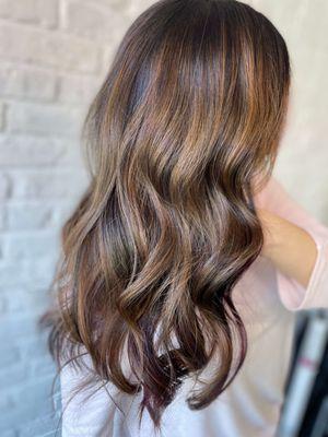 Brown Hair Balyayge Subtle Warm Tones