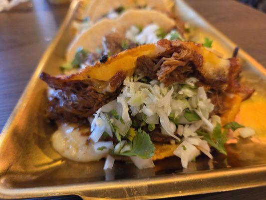 Quesabirria ($4.99) with beef.