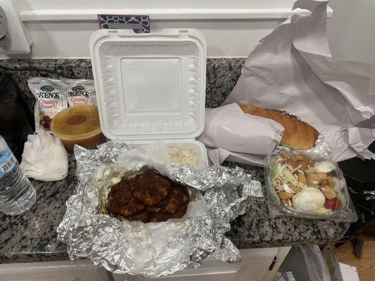 (5) Crab Cake Platter. Crab Soup. Salad. Cole Slaw, 2 Loaves of bread