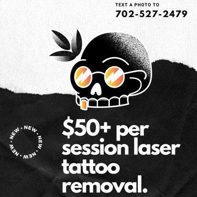 Black ink tattoos only. Starting at $50 per session for a ring-finger sized tattoo.