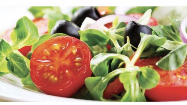 Fresh salad from salad bar