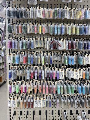 Selection of made in Japan Miyuki beads. They also had Johnbeads on the other side of isle that I forgot to take picture of.