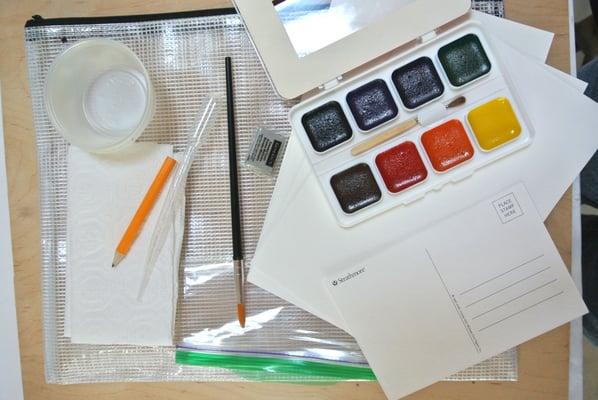 gorgeous take home watercolor kit