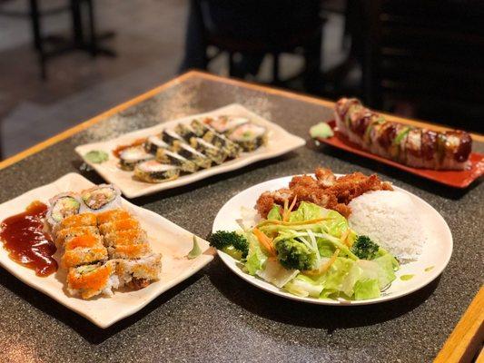Sushi and Chicken Cutlet