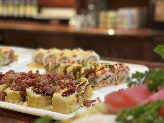 American Dream Roll,Spicy Family Roll,Crunch Crab Roll