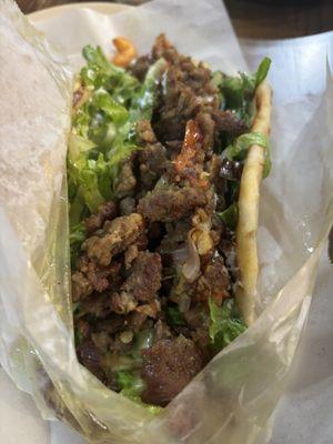 beef lamb gyro-lots of meat!!