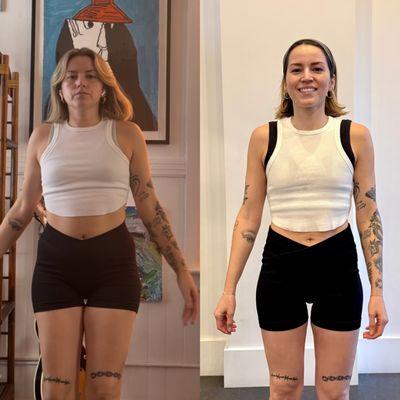 Before and after photos from our 90-day scholarship program