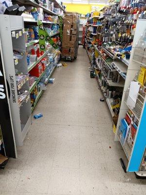 Cluttered aisle
