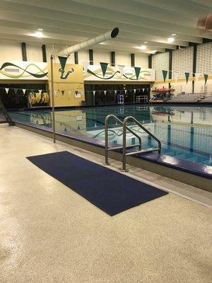 Indoor pool where diving instruction takes place