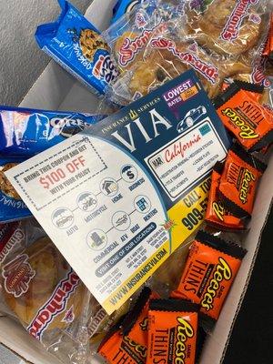 VIA giving out some treats this morning!