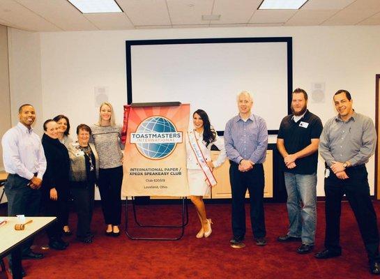 Mrs. Loveland Bekah Yoxthimer joined Loveland Speakeasy Toastmasters to practice her interviewing skills.