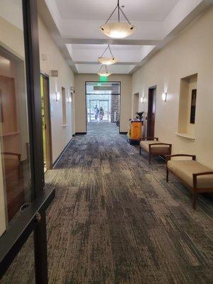 Looking down the hallway towards the front entrance