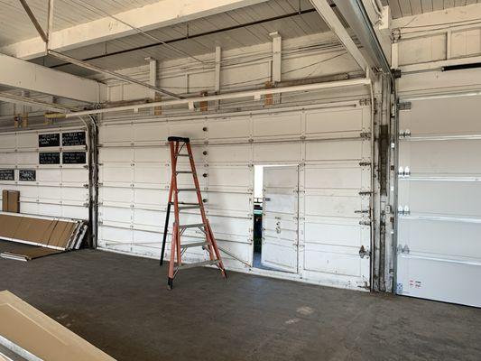 Removal of antique garage doors