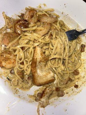 Shrimp carbonara