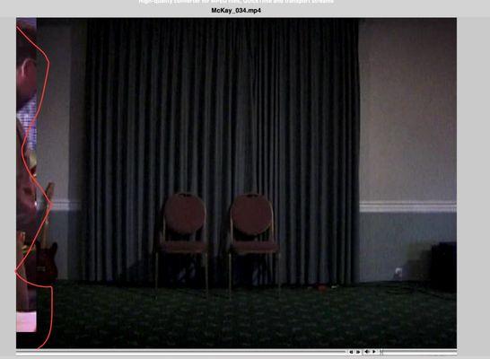 See red line on left showing the "Frame in a frame" effect. Every one of the 50 videos I sent had this defect throughout the footage.