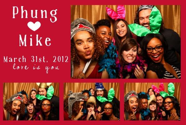 You have the option of 4x6 prints or 2 photo strips for your event. These make for bigger party favors.