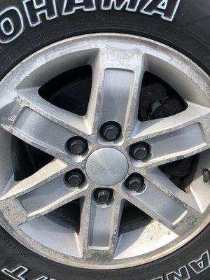 Wheels prior to service