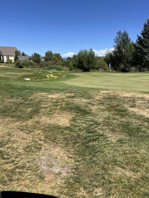 The mower guy was blocking the green for us to hit in.... He called us fucking entitled bitches .... He would move for us to hit