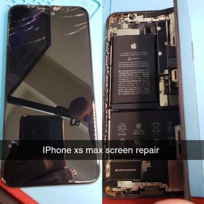 IPhone xs max broken screen repair.
We use premium plus soft oled screens.