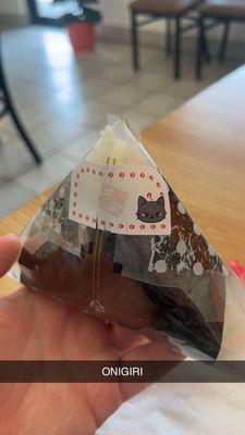 Tuna salad onigiri.