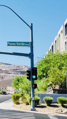 On the way to the Paseo Verde trails.