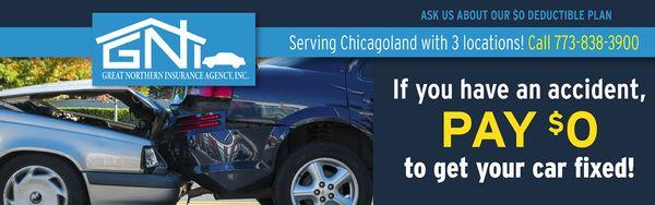 Talk to us about our $0 DEDUCTIBLE and pay NOTHING to get your car fixed!