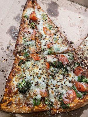 Veggie pizza, modified for me :)