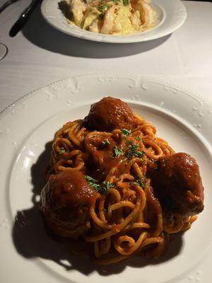 Spaghetti and meatballs (polpette)