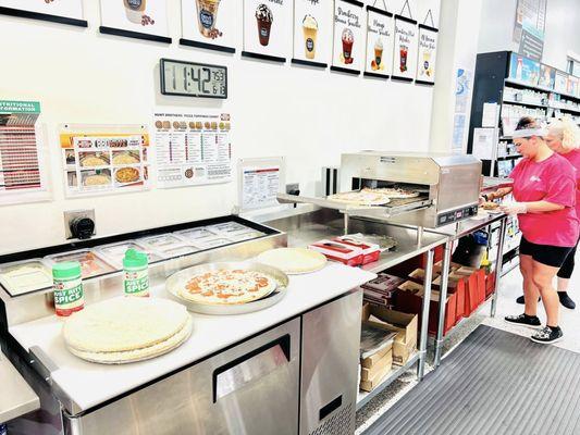 Call us @567-393-4123. We'll have your 12" pizza ready in 10min! Or grab a hot & ready slice from our warmer!