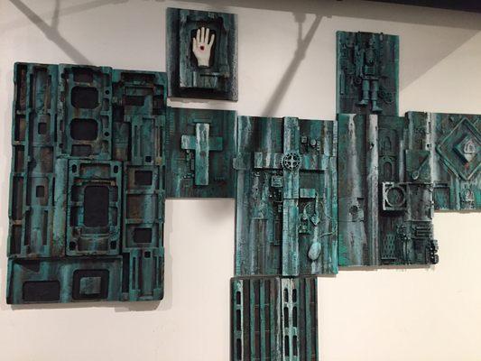 Building entry hallway art of Todd Rice...