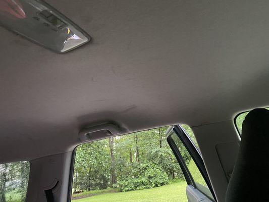 Grease prints from reinstalling my headliner