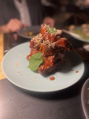 Sticky spicy ribs