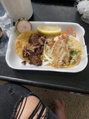 Carnitas, fish