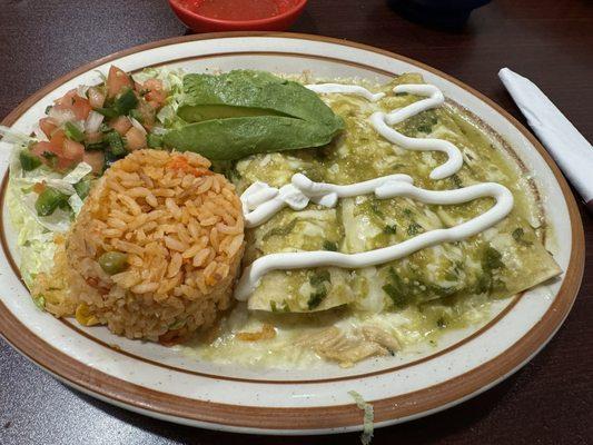 Enchiladas Verdes De Pollo