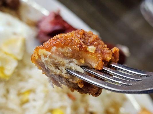 A piece of chicharron.