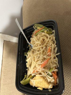 This is not Pad See Eu Noodles but this is what they sent. Noodles, veggies and no sauce.