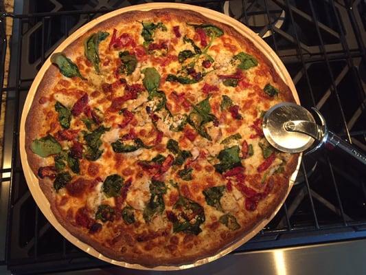 Herb Chicken Mediterranean pizza! Tried it for the first time, fresh ingredients are awesome.