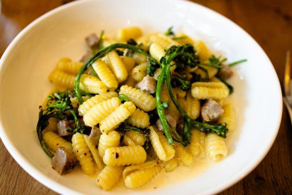 cavatelli with sausage and broccolini
