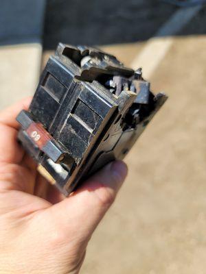 Faulty 60 amp dual pole breaker that needed to be replaced.